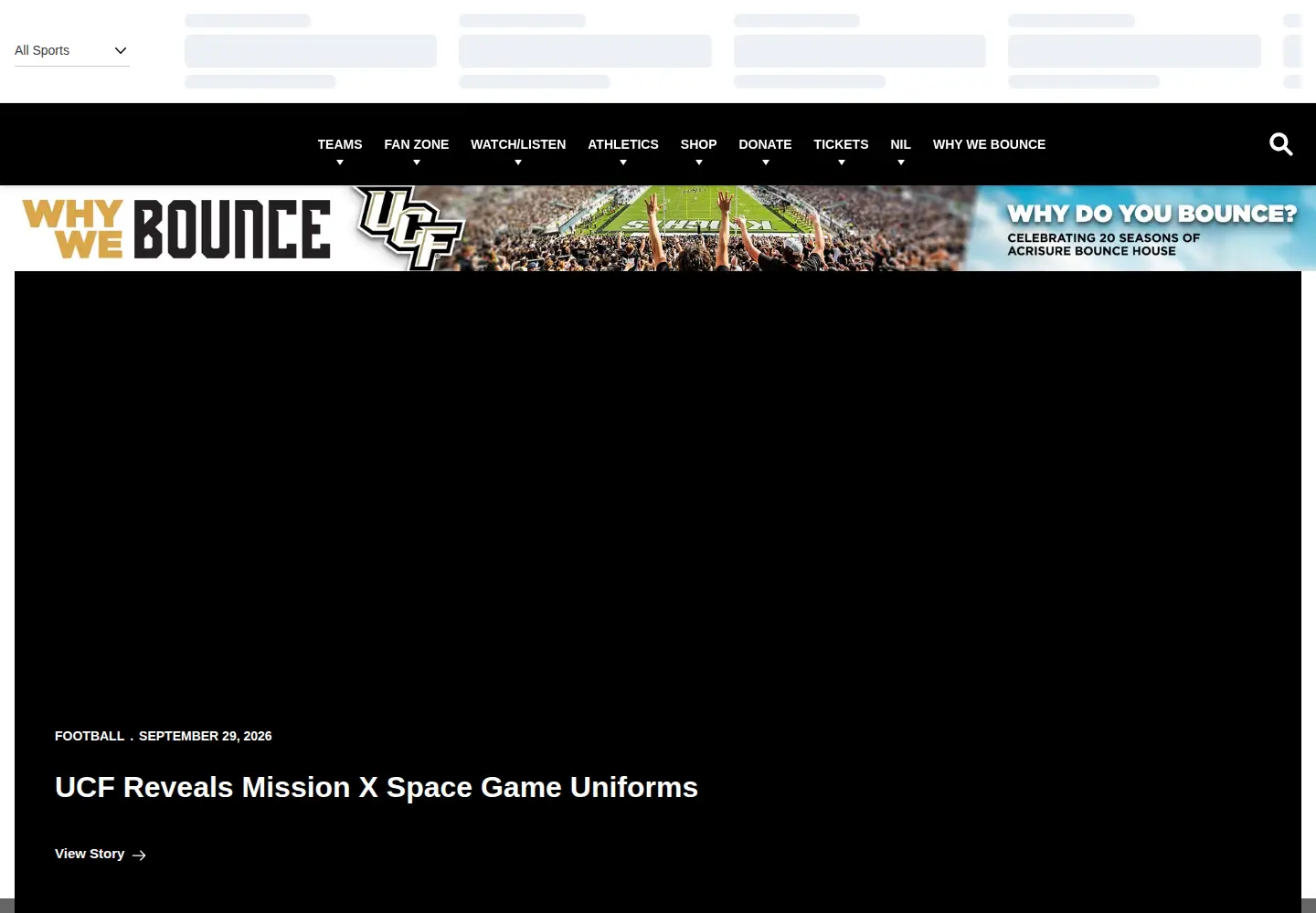 Screenshot of ucfknights.com