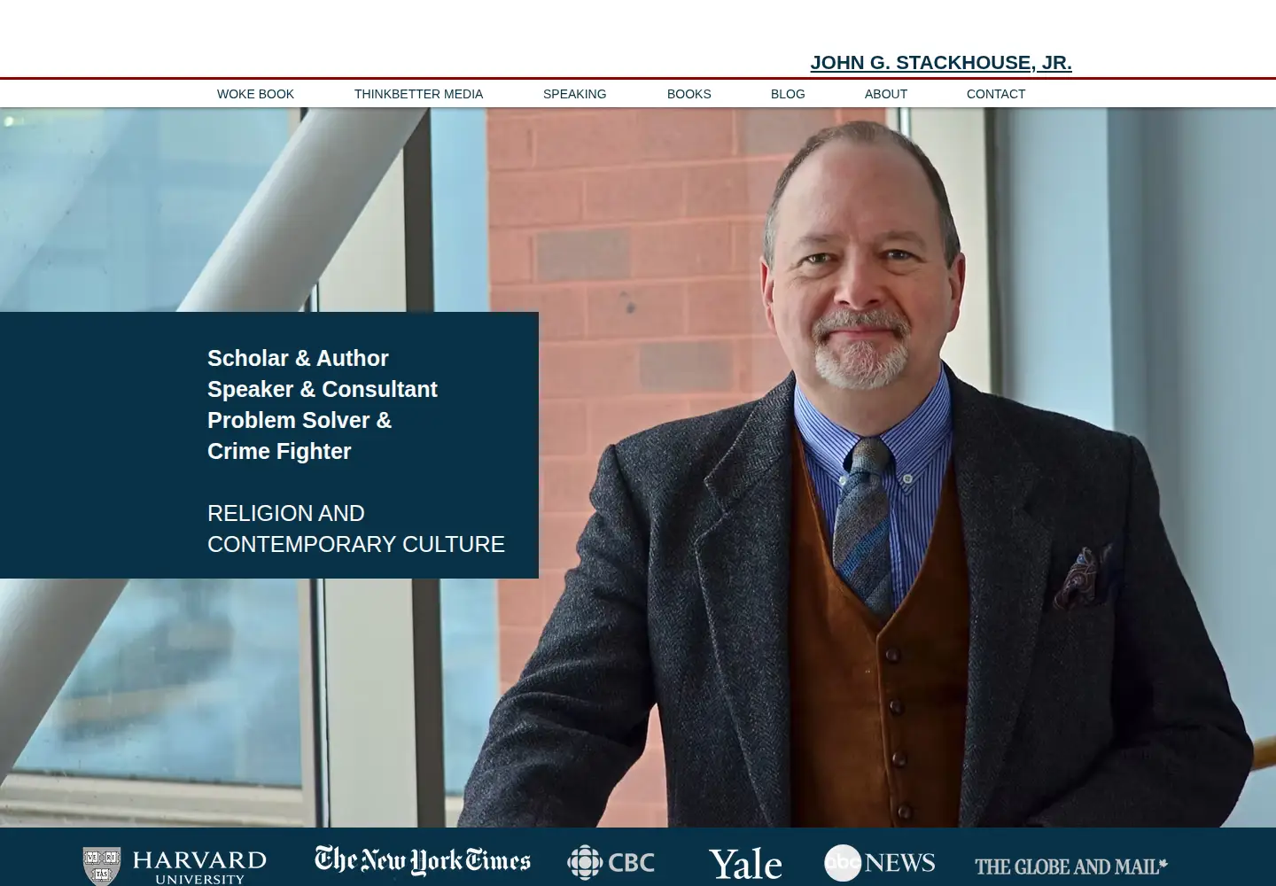 Captured homepage of johnstackhouse.com in the current scan