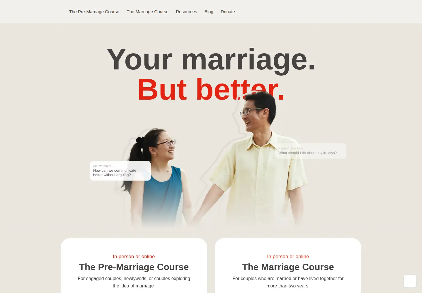 Screenshot of themarriagecourses.org