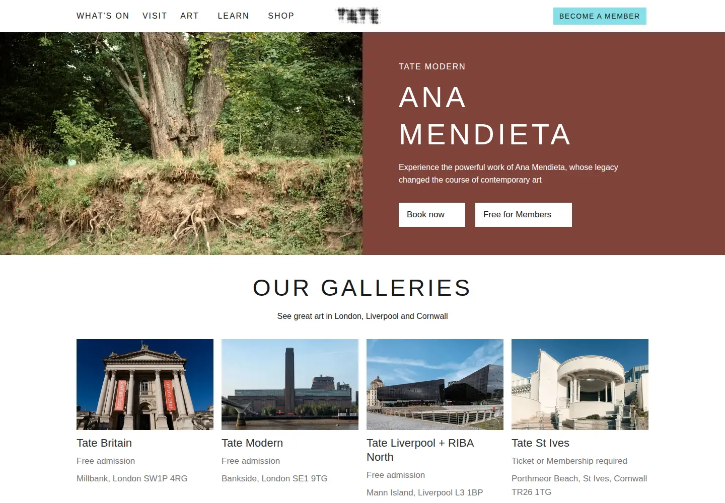 Screenshot of tate.org.uk