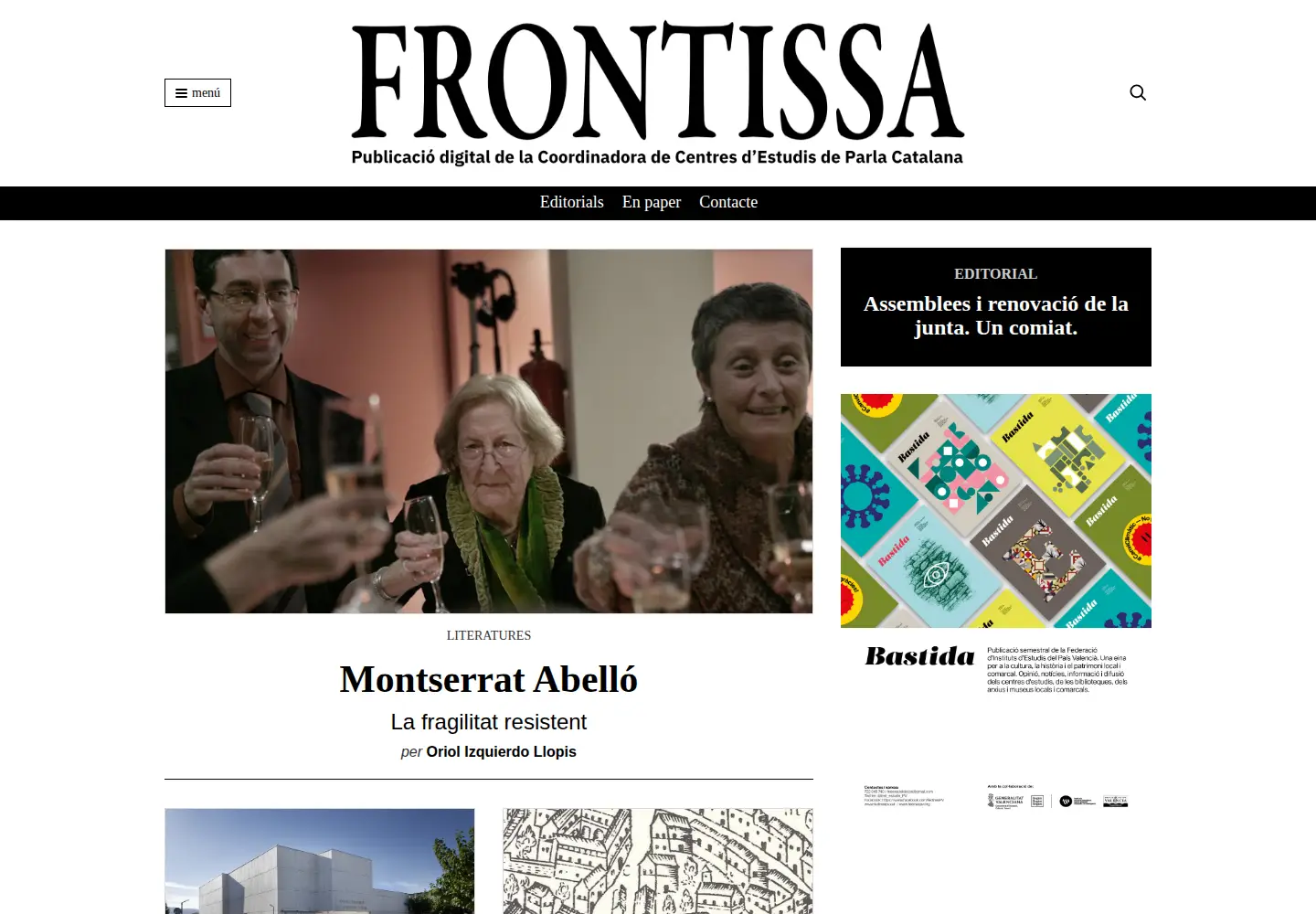 Captured homepage of frontissa.cat in the current scan