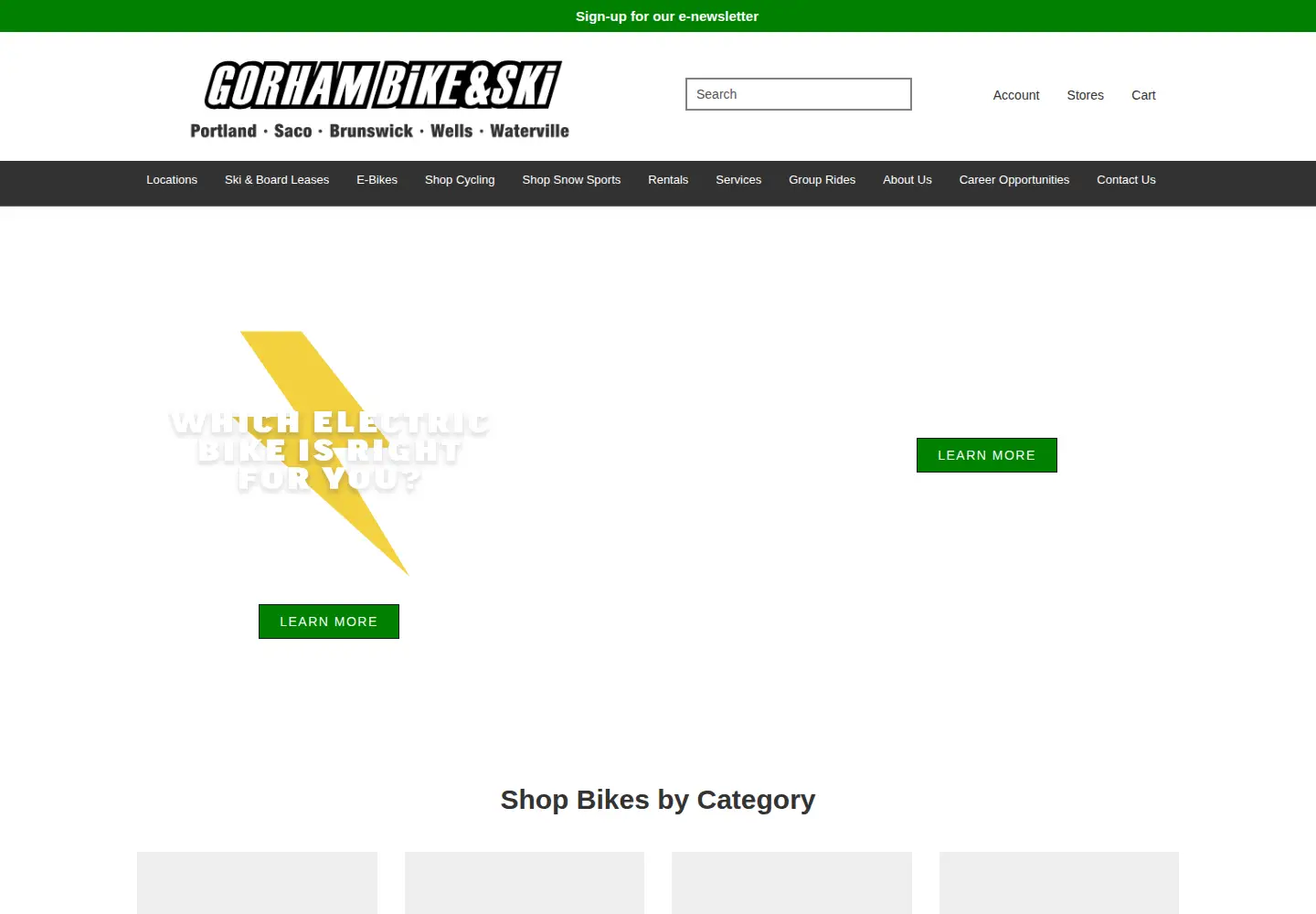 Screenshot of gorhambike.com