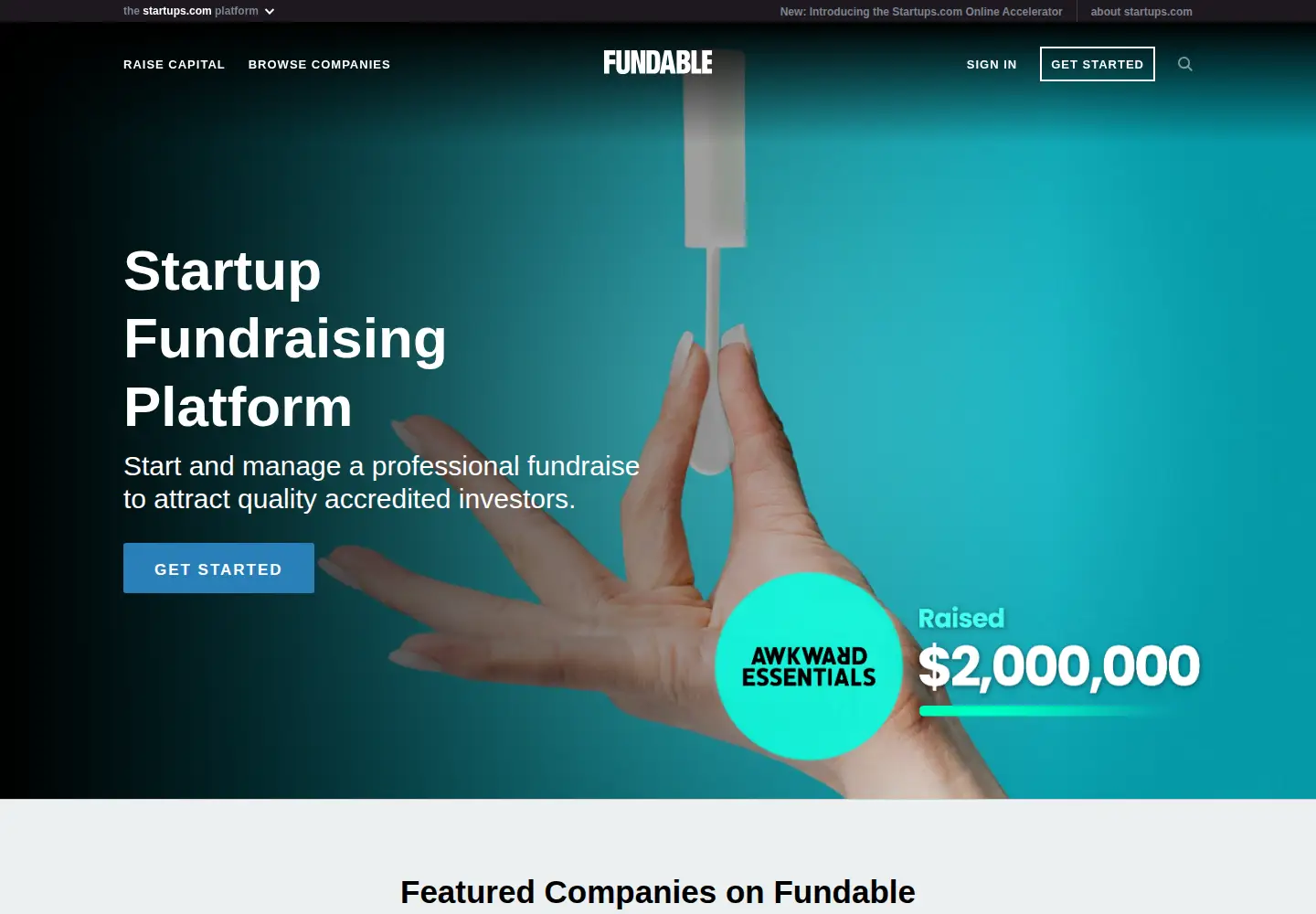 Screenshot of fundable.com
