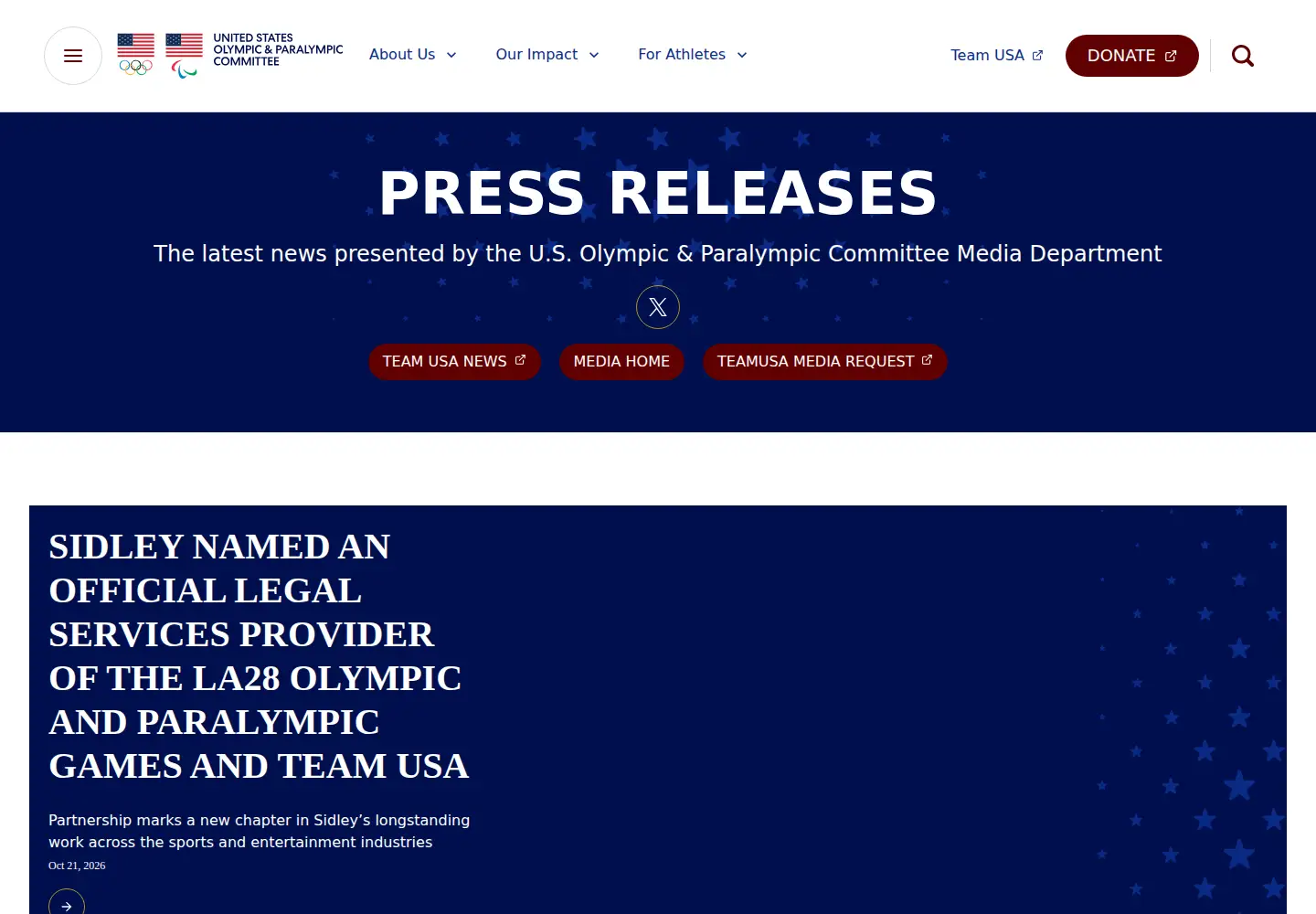 Screenshot of usocpressbox.org