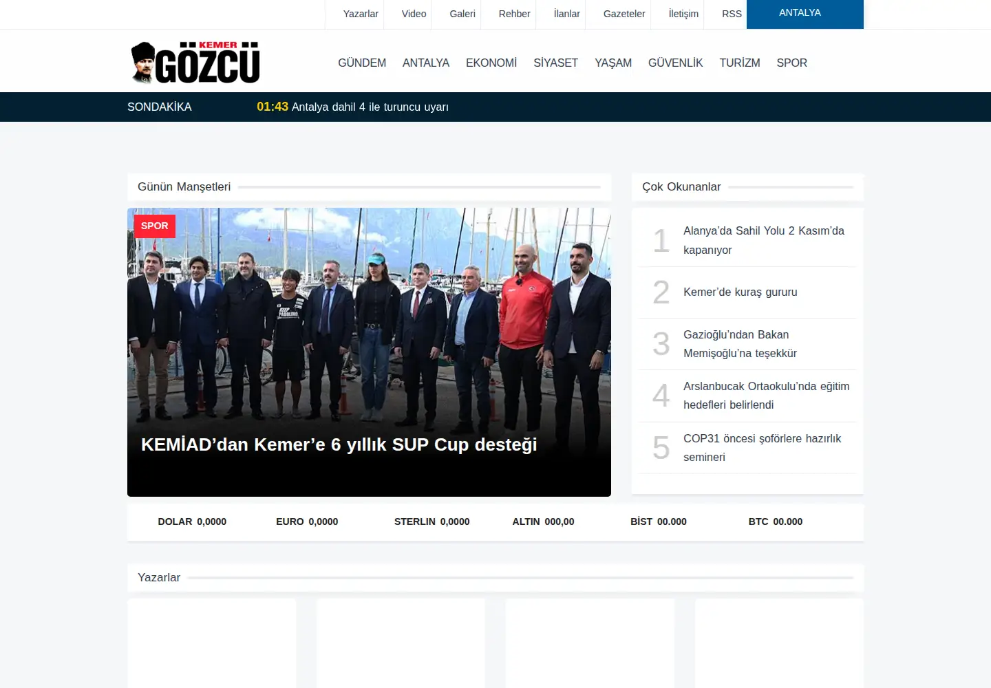 Screenshot of kemergozcu.com