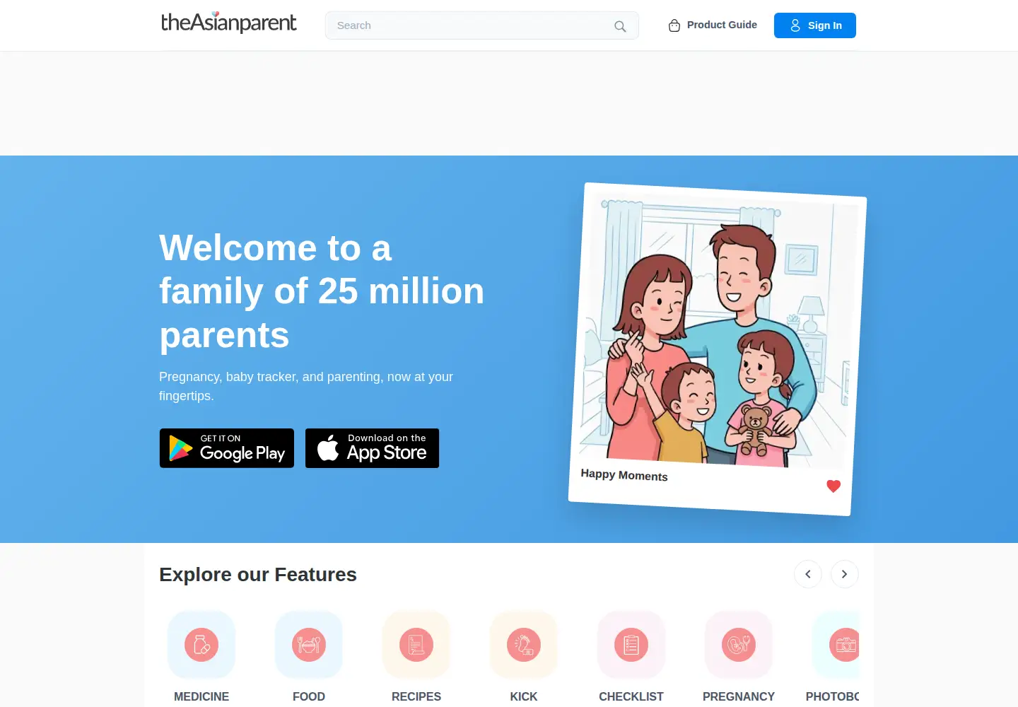 Screenshot of theasianparent.com