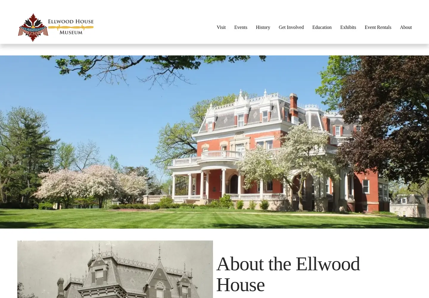 Captured homepage of ellwoodhouse.org in the current scan