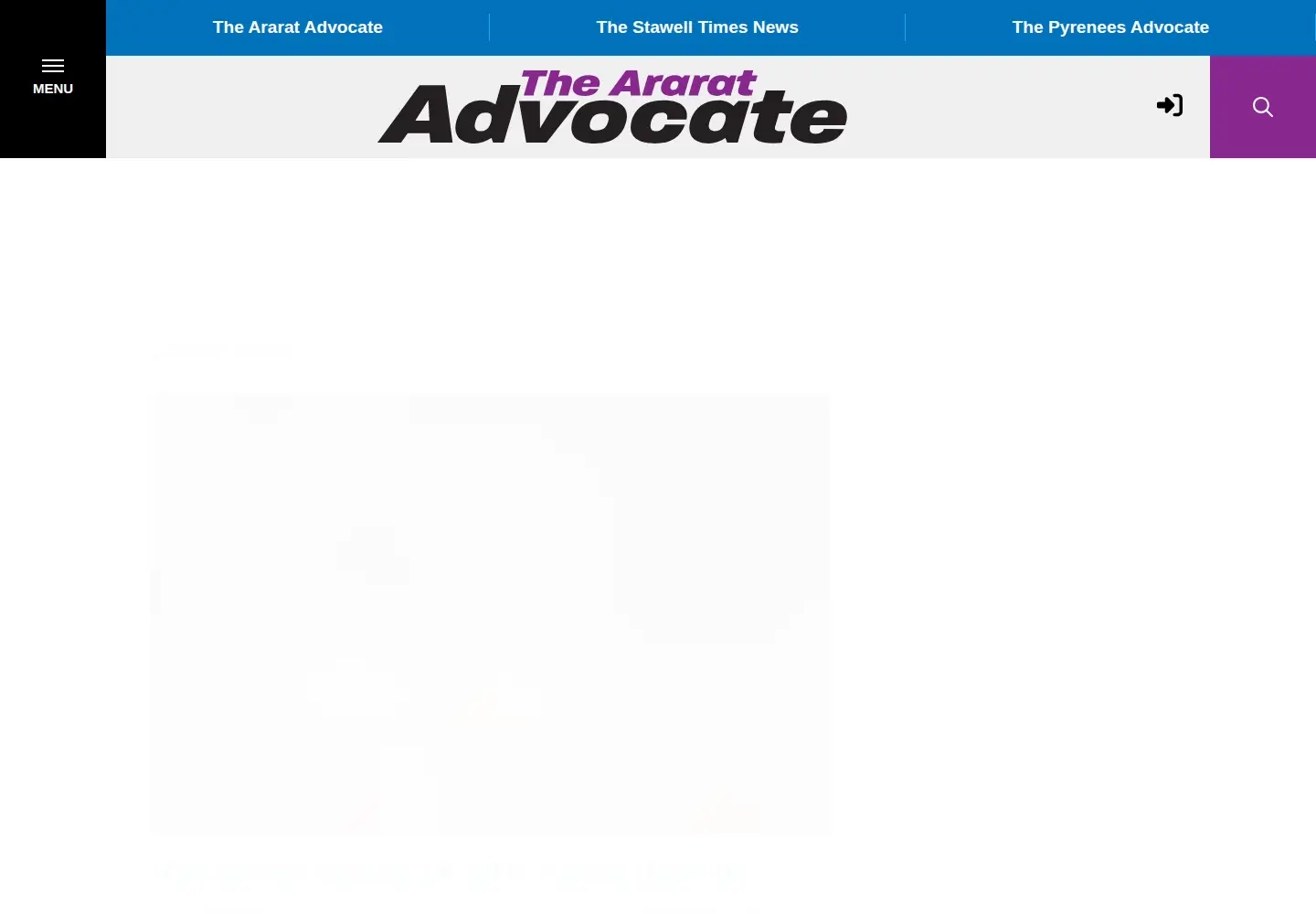 Captured homepage of araratadvertiser.com.au in the current scan