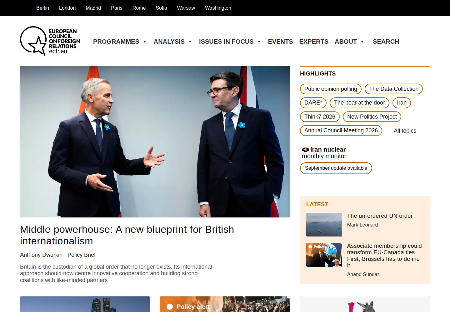 Screenshot of ecfr.eu