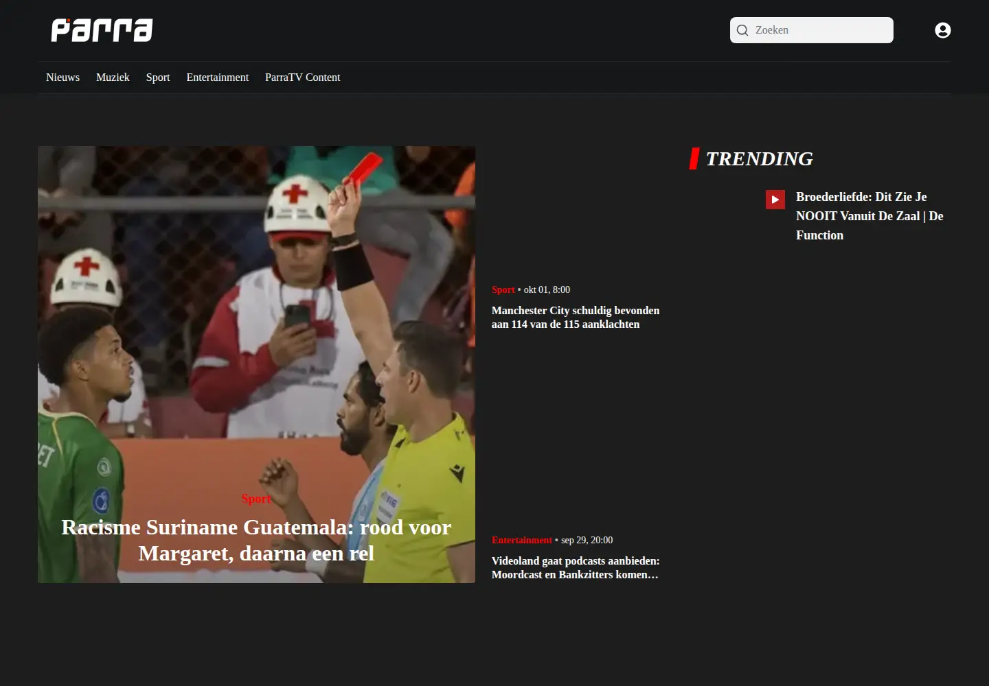 Screenshot of parra.nu