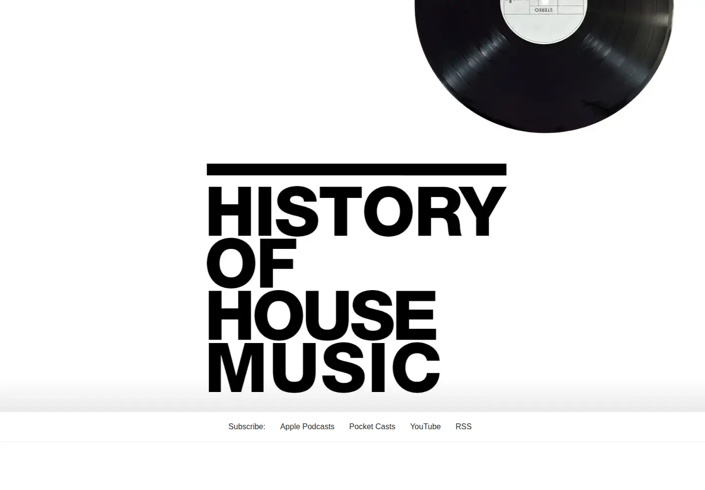 Screenshot of historyofhousemusic.org