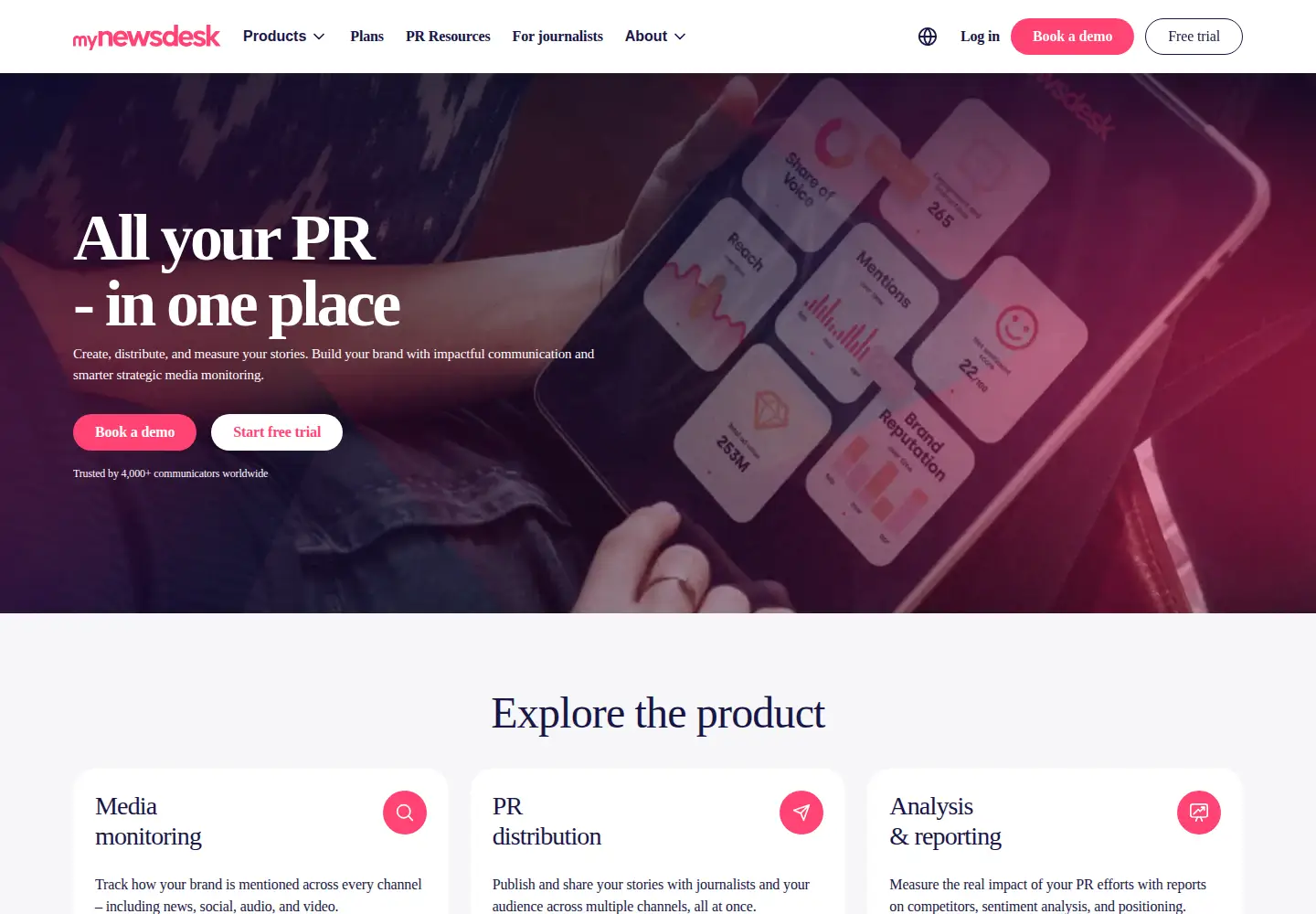 Screenshot of mynewsdesk.com