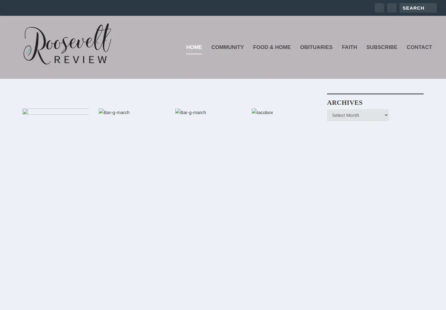 Captured homepage of therooseveltreview.com in the current scan