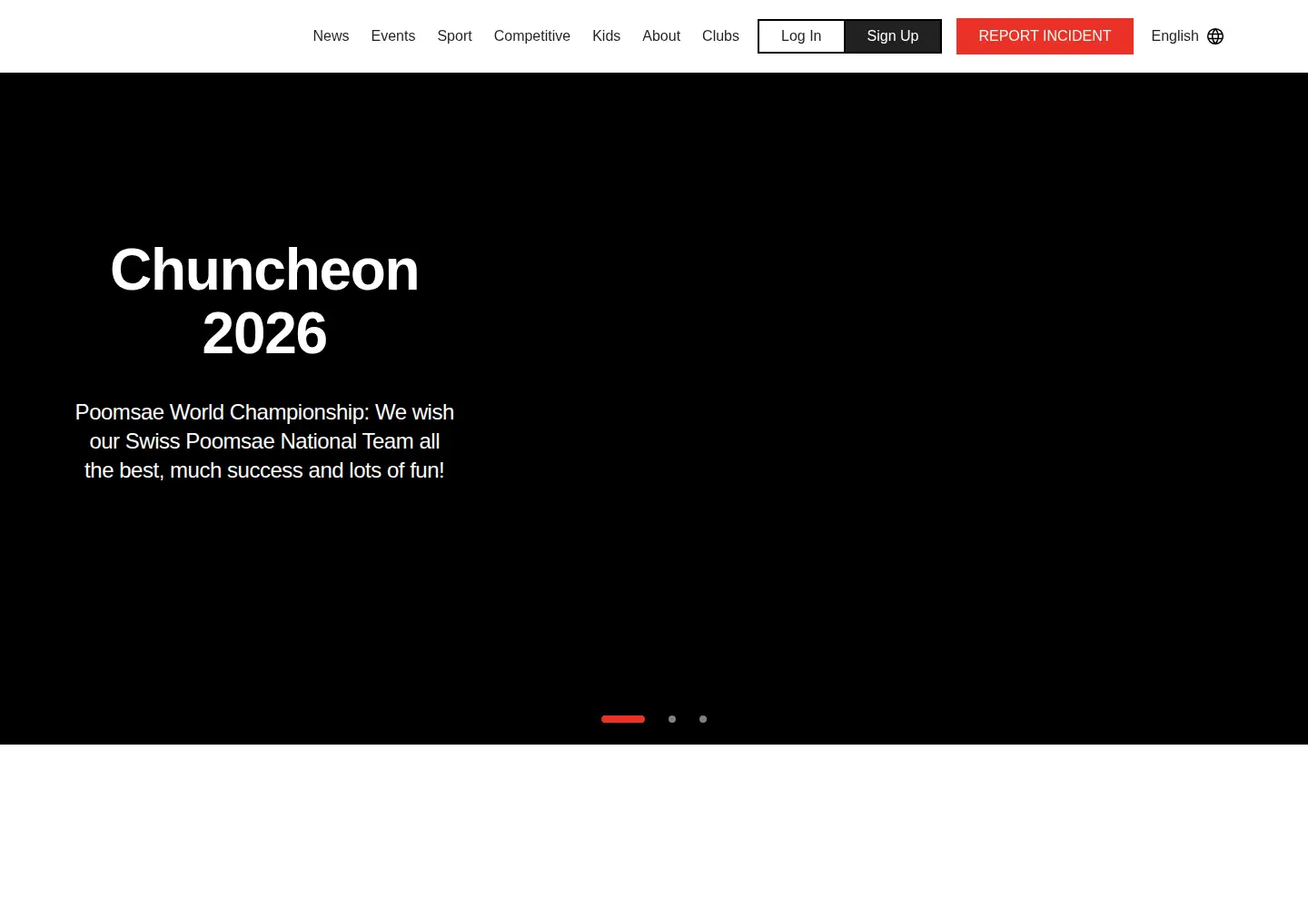 Captured homepage of taekwondo.ch in the current scan