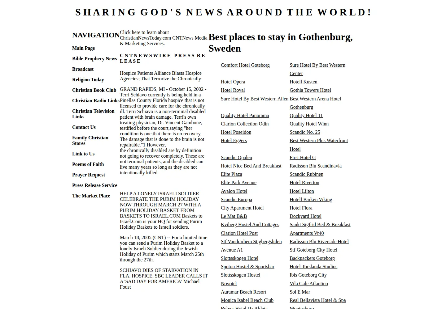 Screenshot of christiannewstoday.com