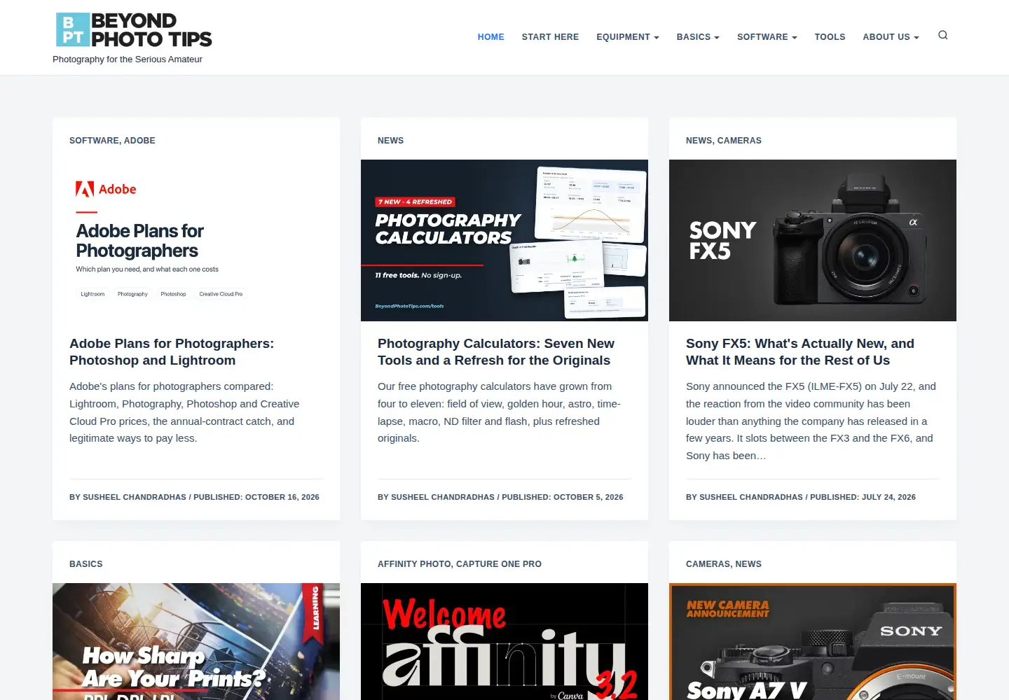 Screenshot of beyondphototips.com