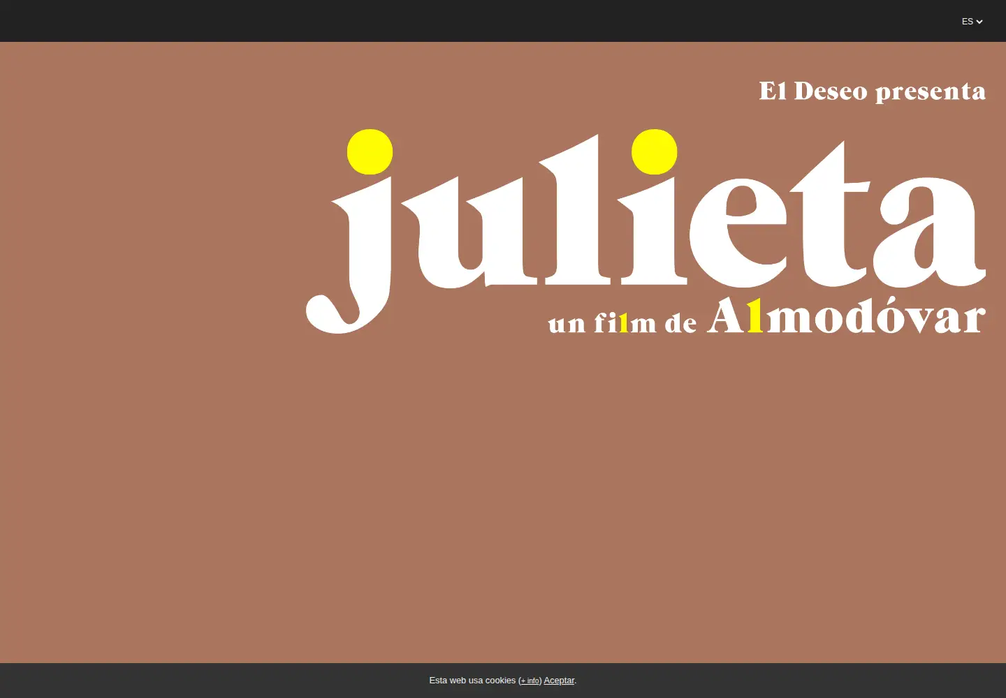Captured homepage of julieta-lapelicula.com in the current scan