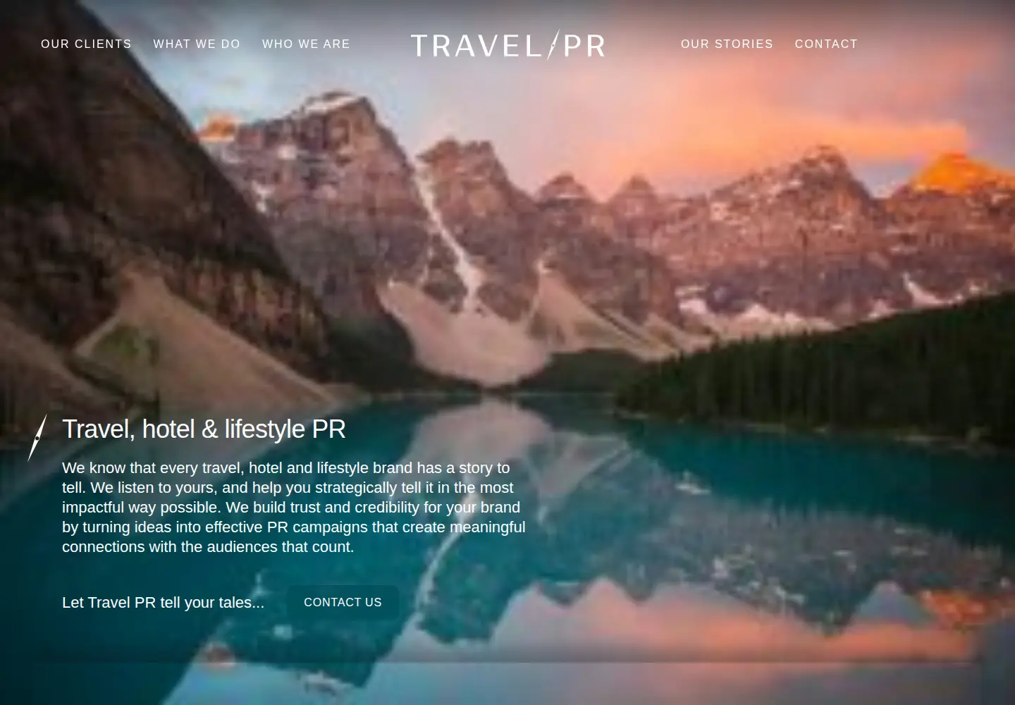 Screenshot of travelpr.co.uk
