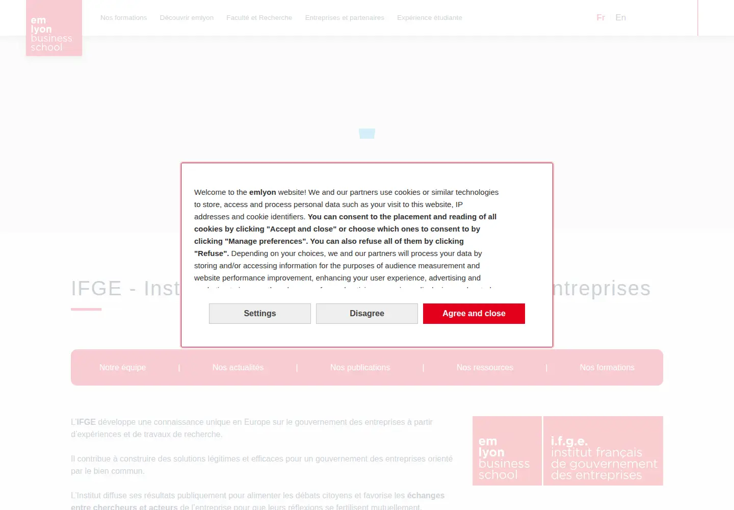 Screenshot of ifge-online.org