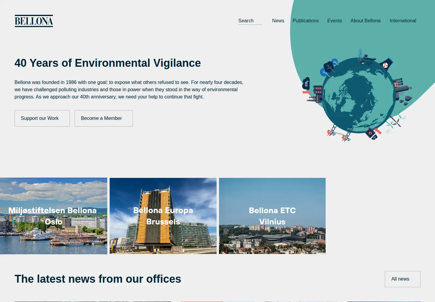 Screenshot of bellona.org