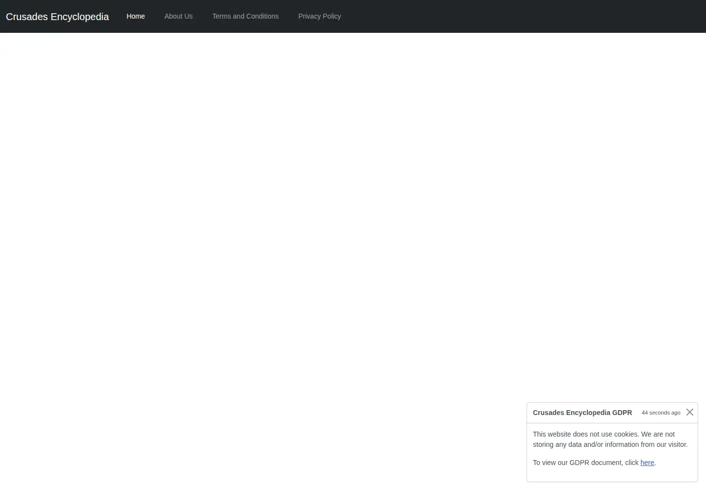Screenshot of crusades-encyclopedia.com