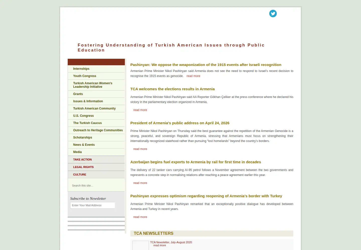 Screenshot of turkishcoalition.org