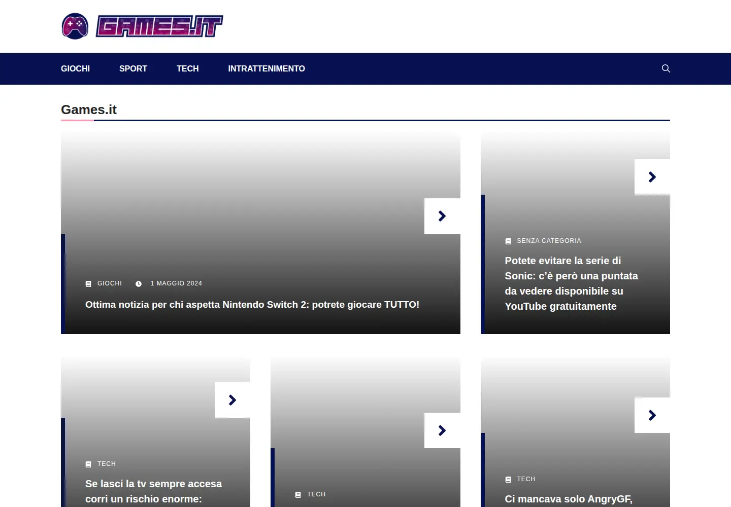 Screenshot of games.it