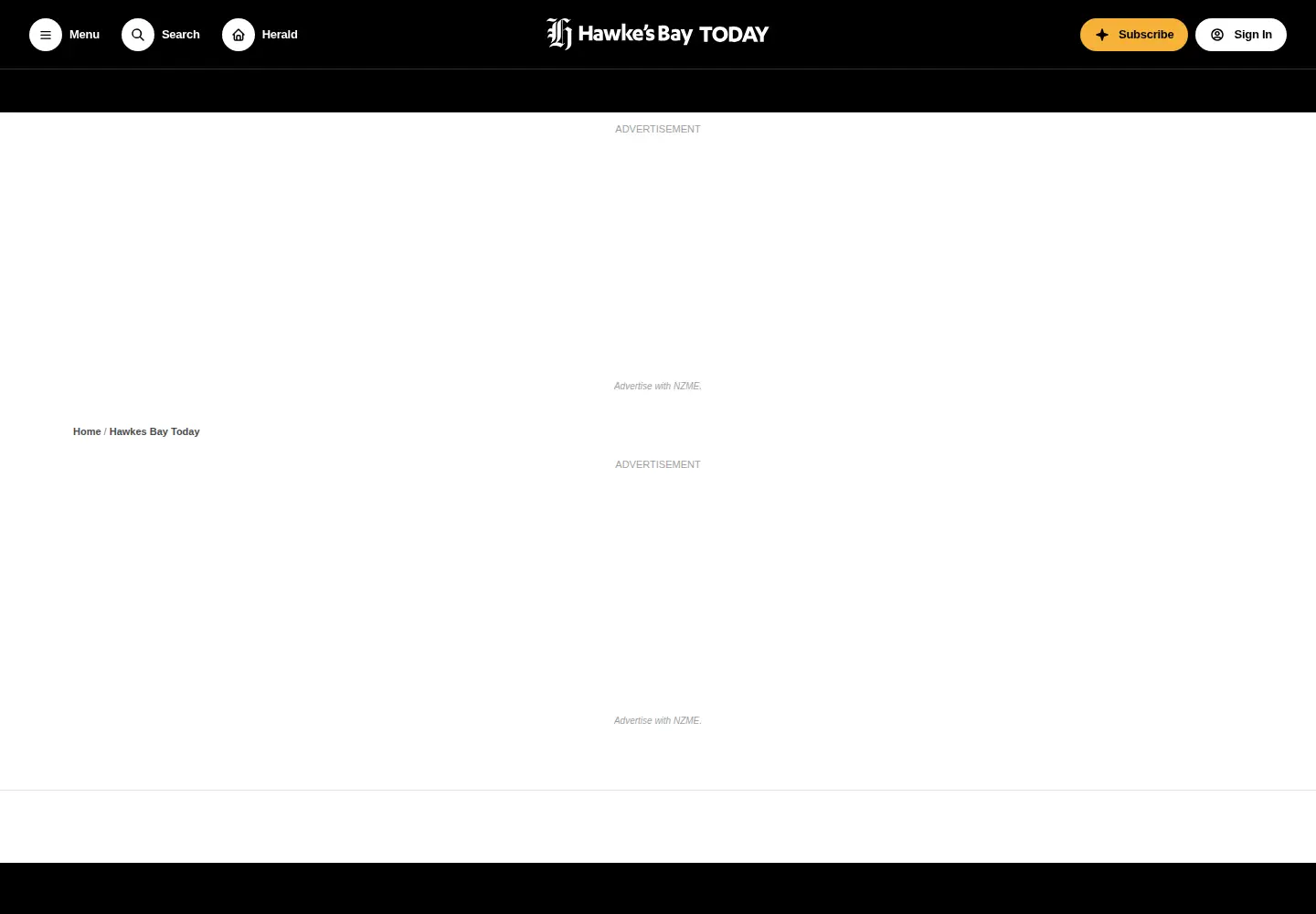Captured homepage of hbtoday.co.nz in the current scan