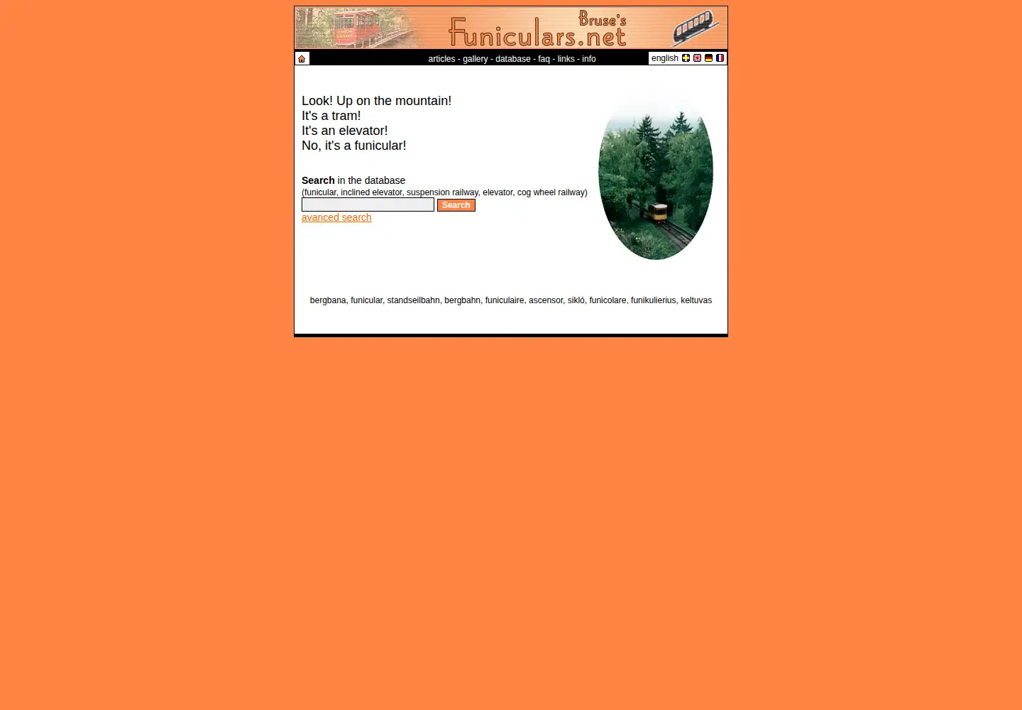 Screenshot of funiculars.net