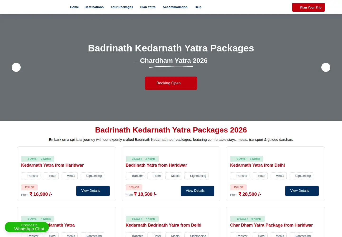 Screenshot of badrikedar.org