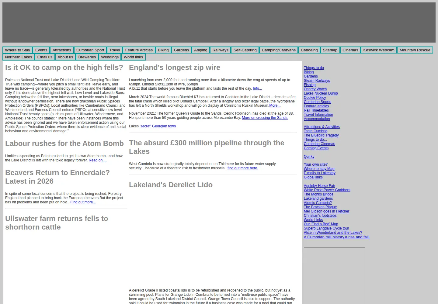 Screenshot of lakestay.co.uk