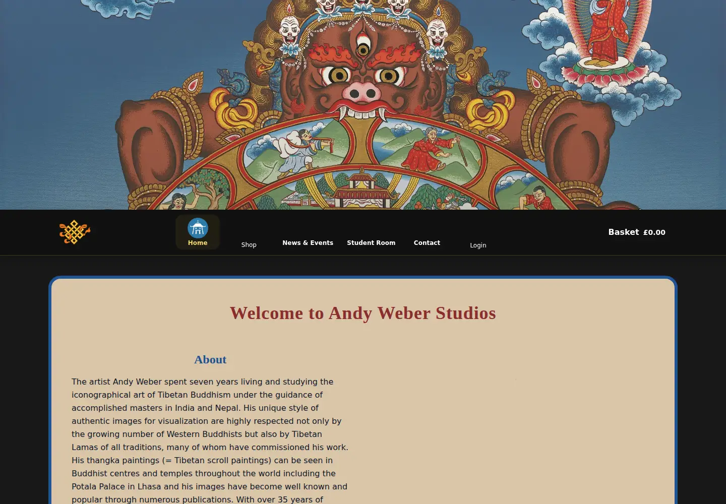 Screenshot of andyweberstudios.com