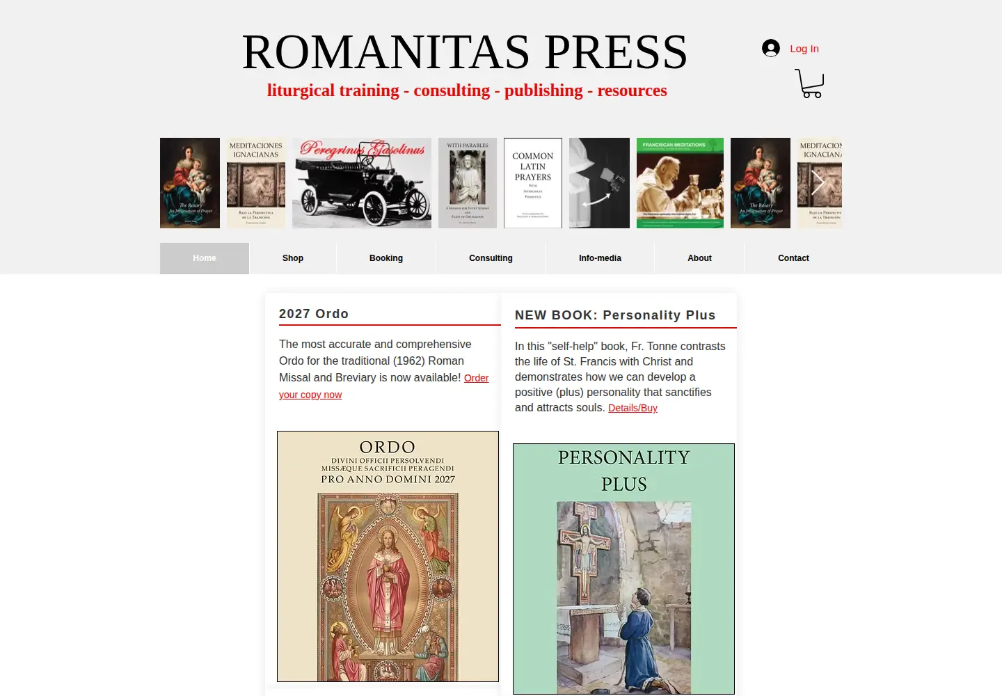 Captured homepage of romanitaspress.com in the current scan