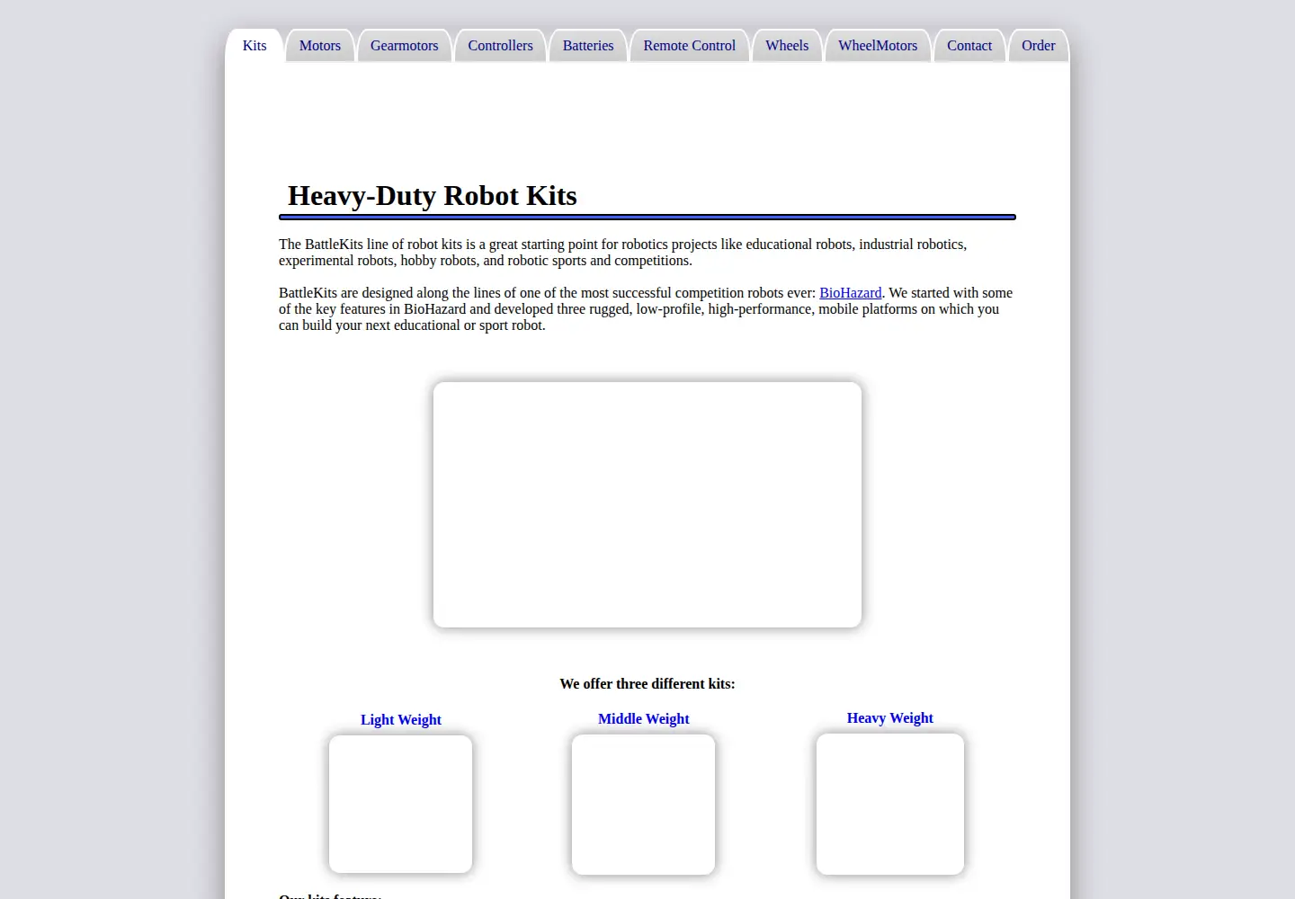 Screenshot of battlekits.com
