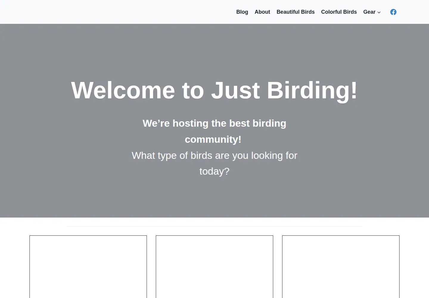 Screenshot of justbirding.com