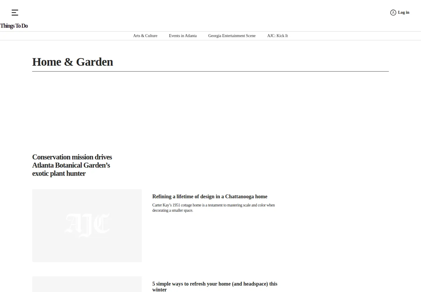 Captured homepage of ajchomefinder.com in the current scan