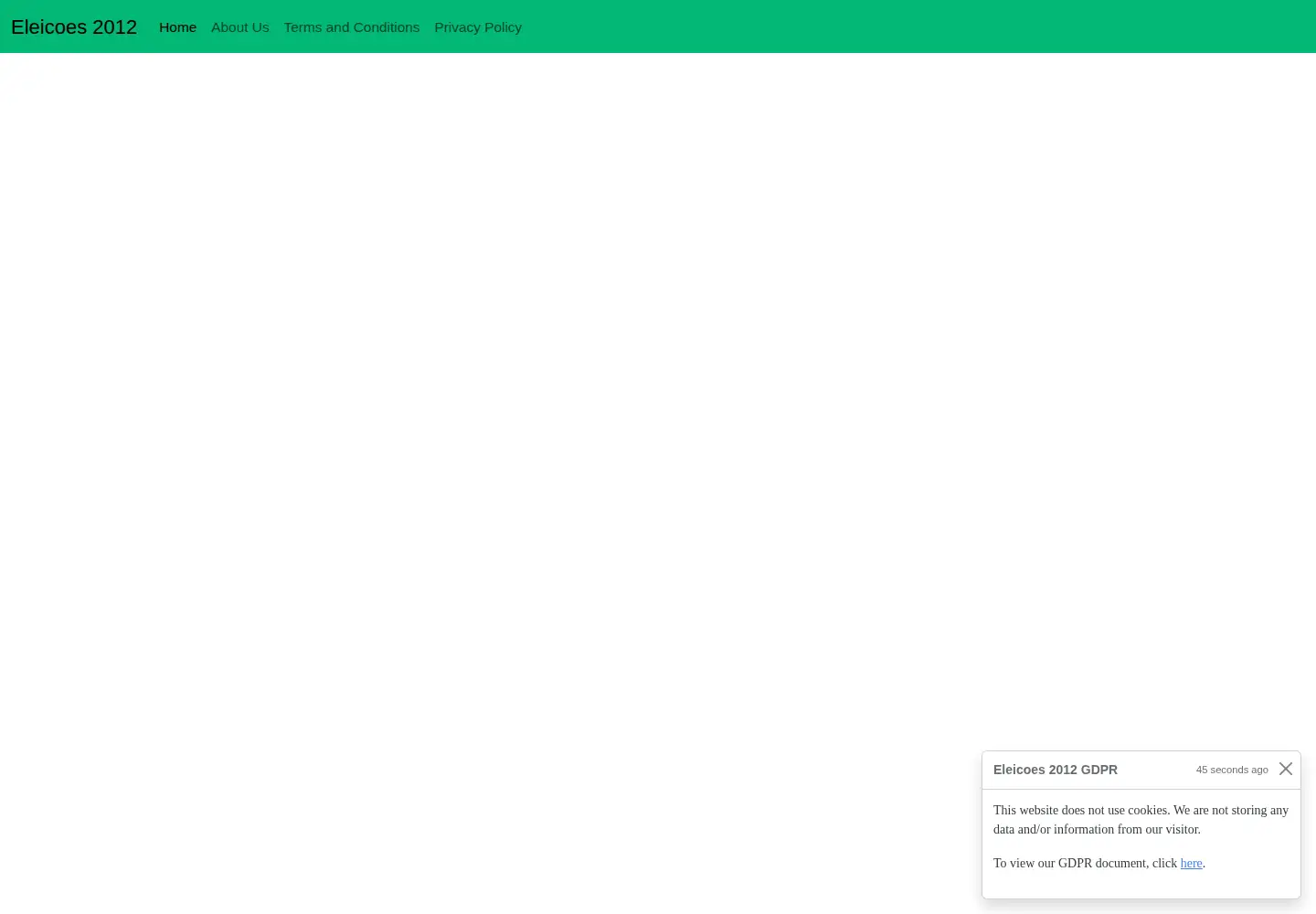 Screenshot of eleicoes2012.info