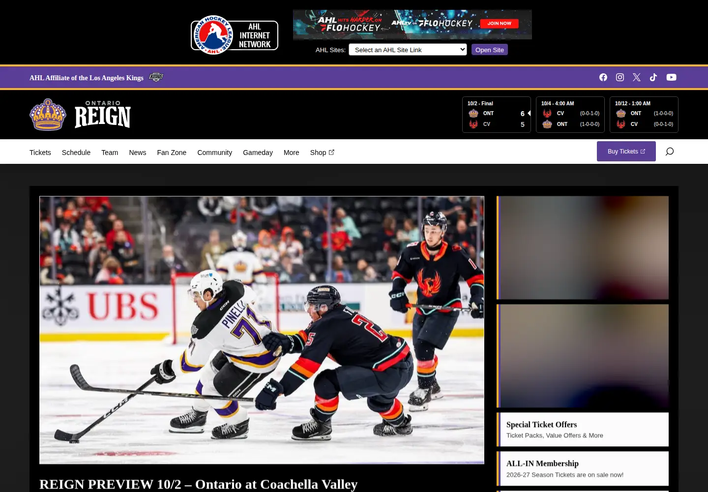 Screenshot of ontarioreign.com