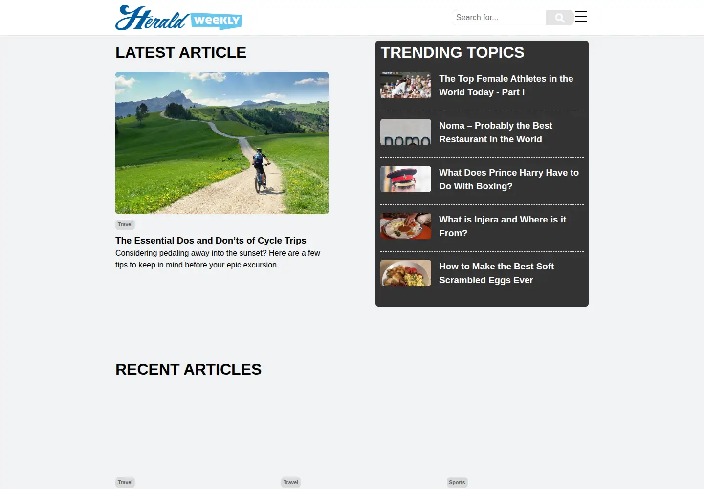 Screenshot of heraldweekly.com