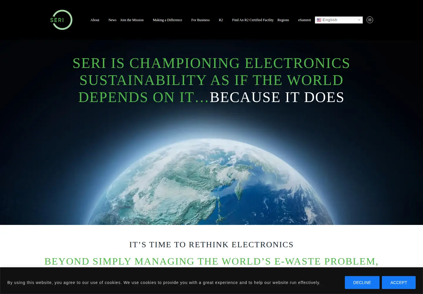 Screenshot of sustainableelectronics.org