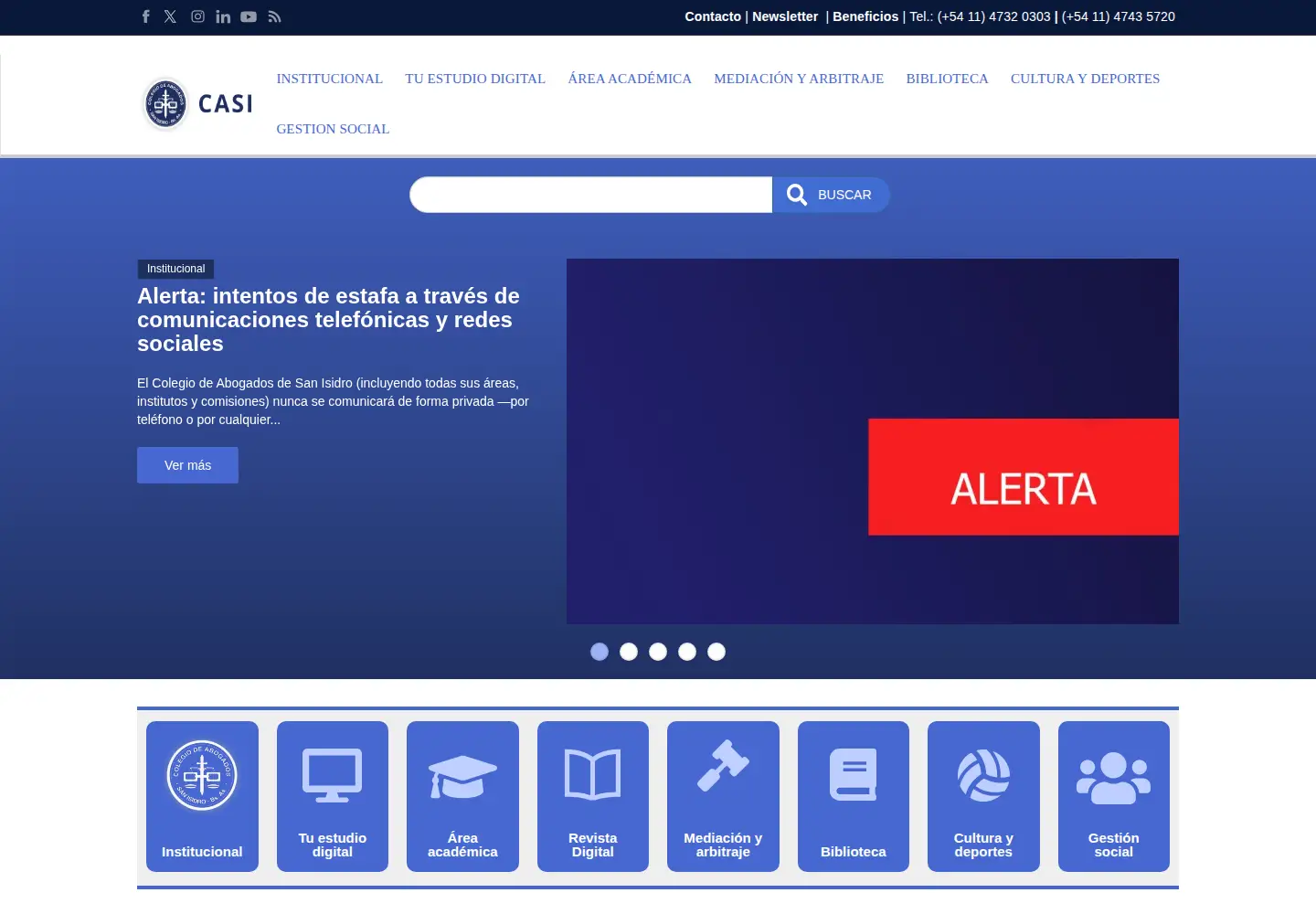 Screenshot of casi.com.ar