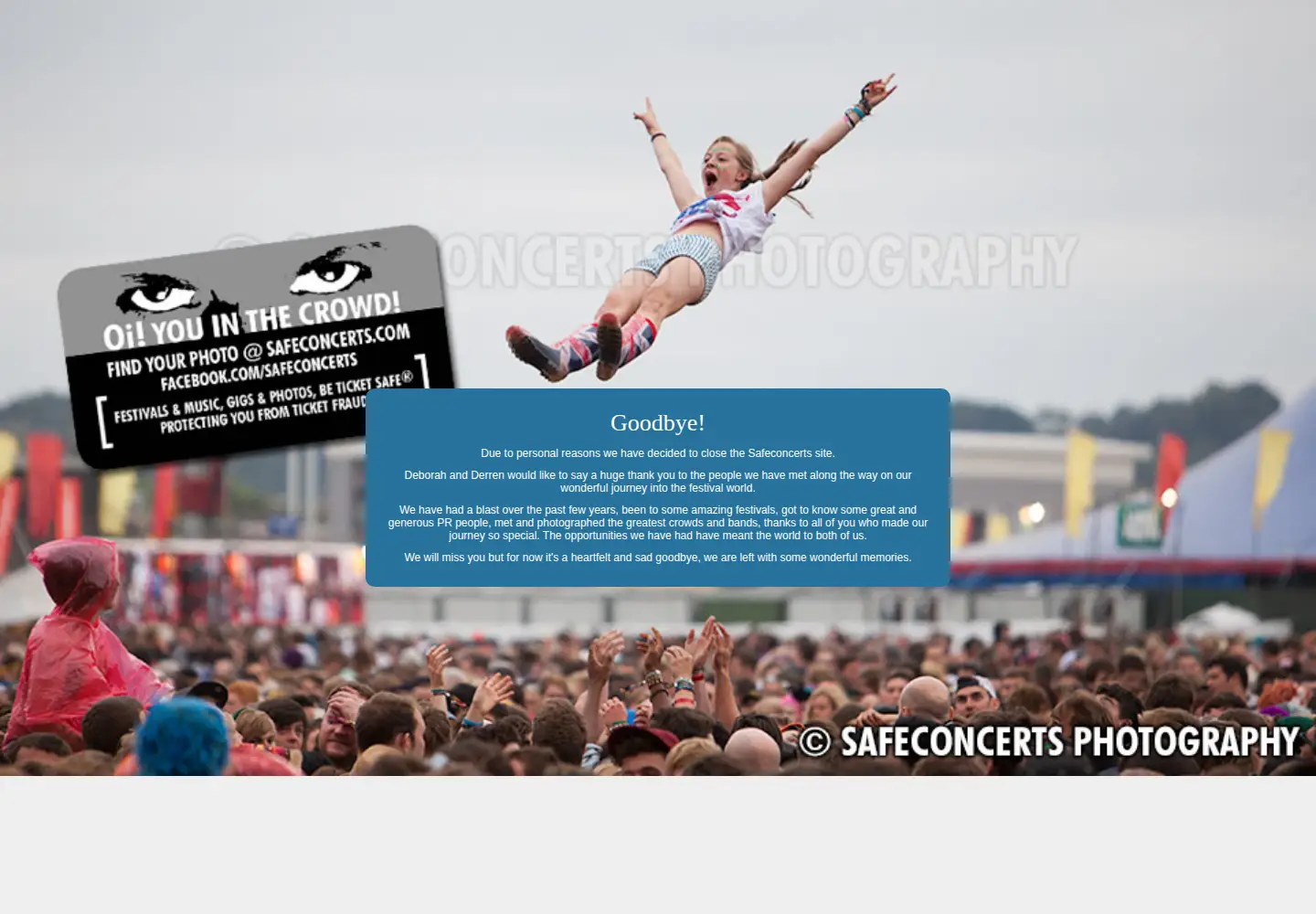 Screenshot of safeconcerts.com