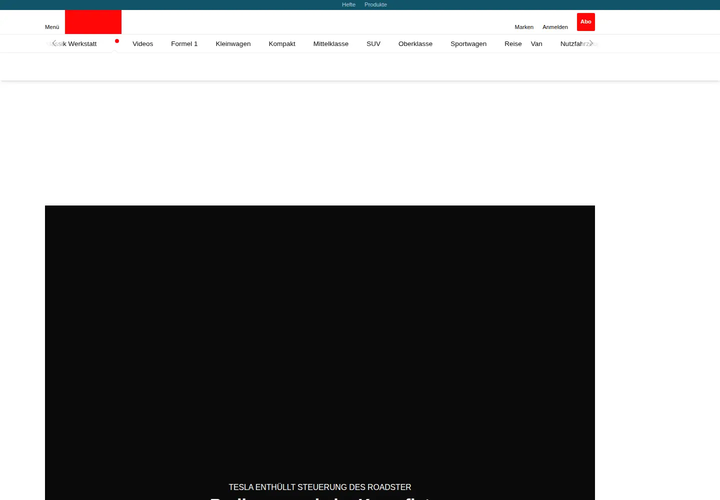 Captured homepage of sportauto-online.de in the current scan