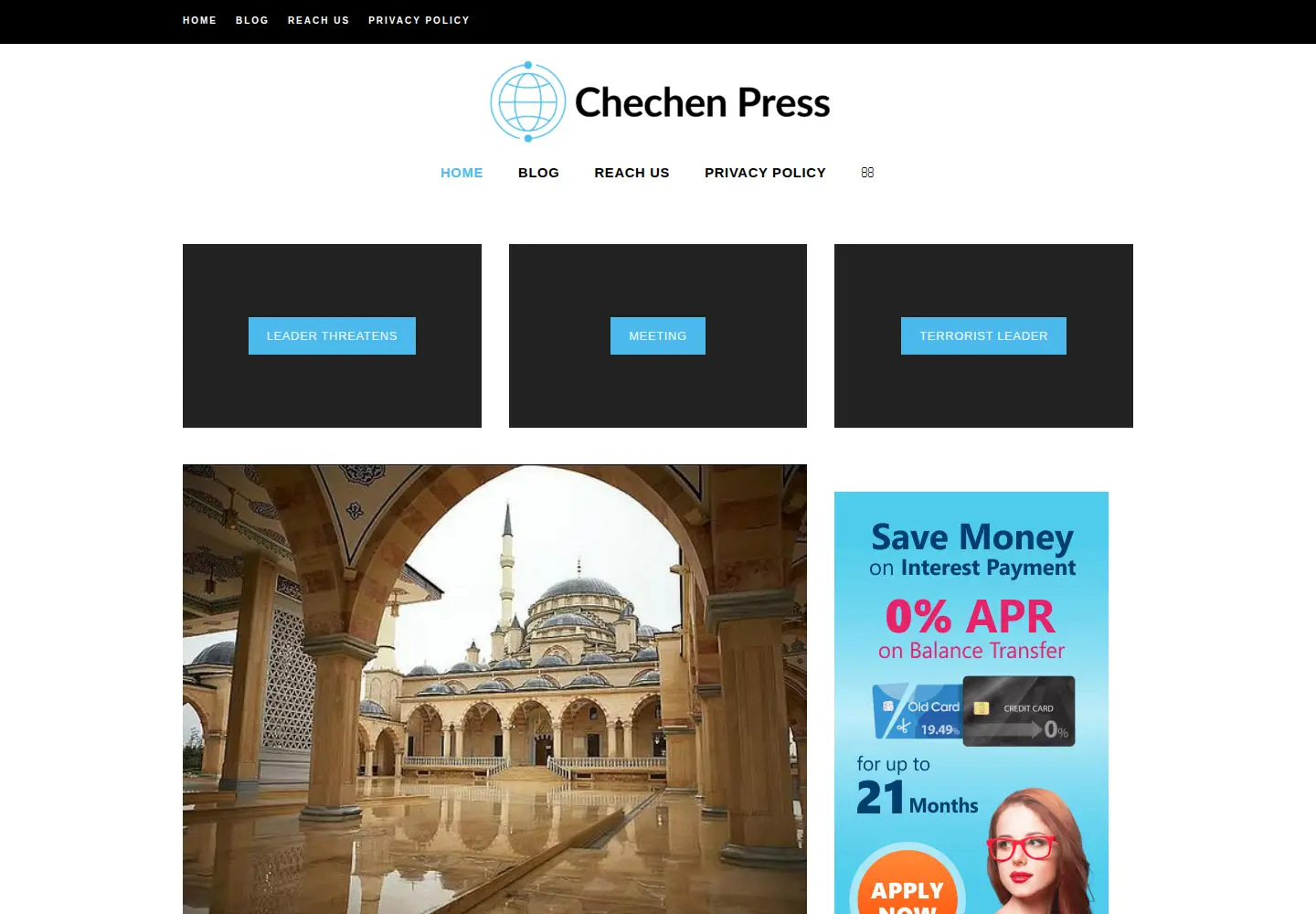 Screenshot of chechenpress.co.uk