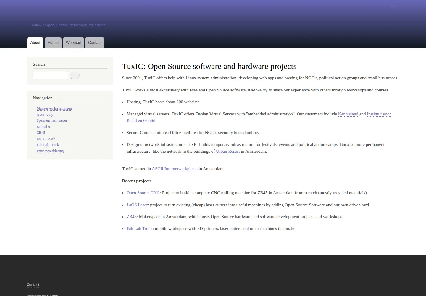 Screenshot of tuxic.nl