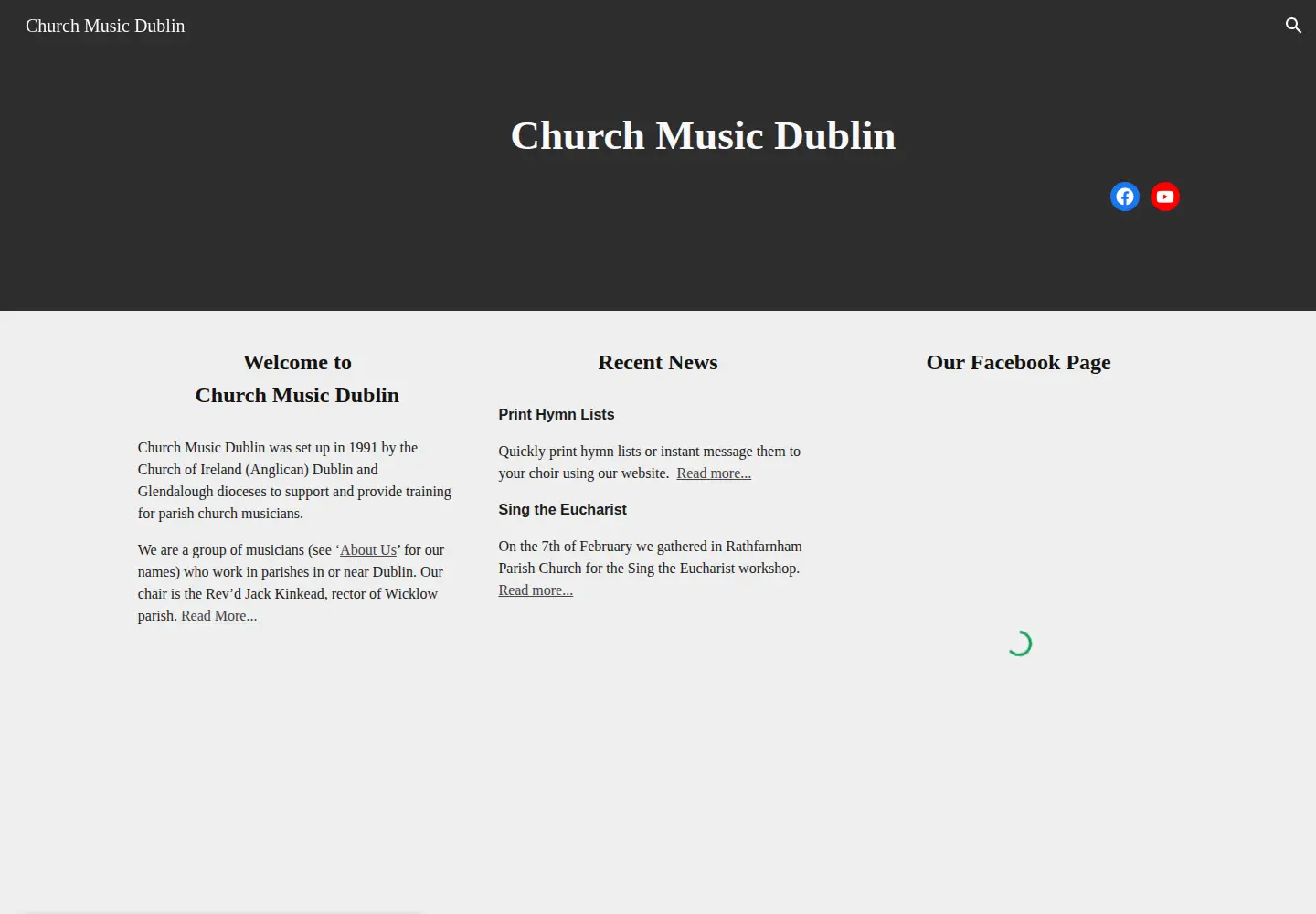 Screenshot of churchmusicdublin.org