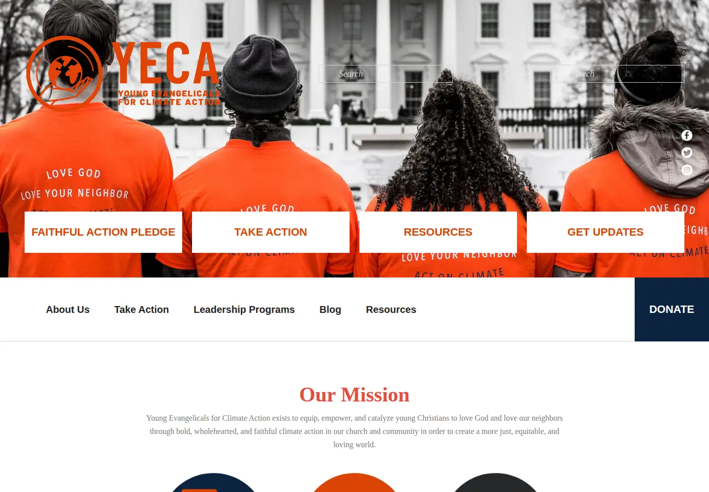 Screenshot of yecaction.org