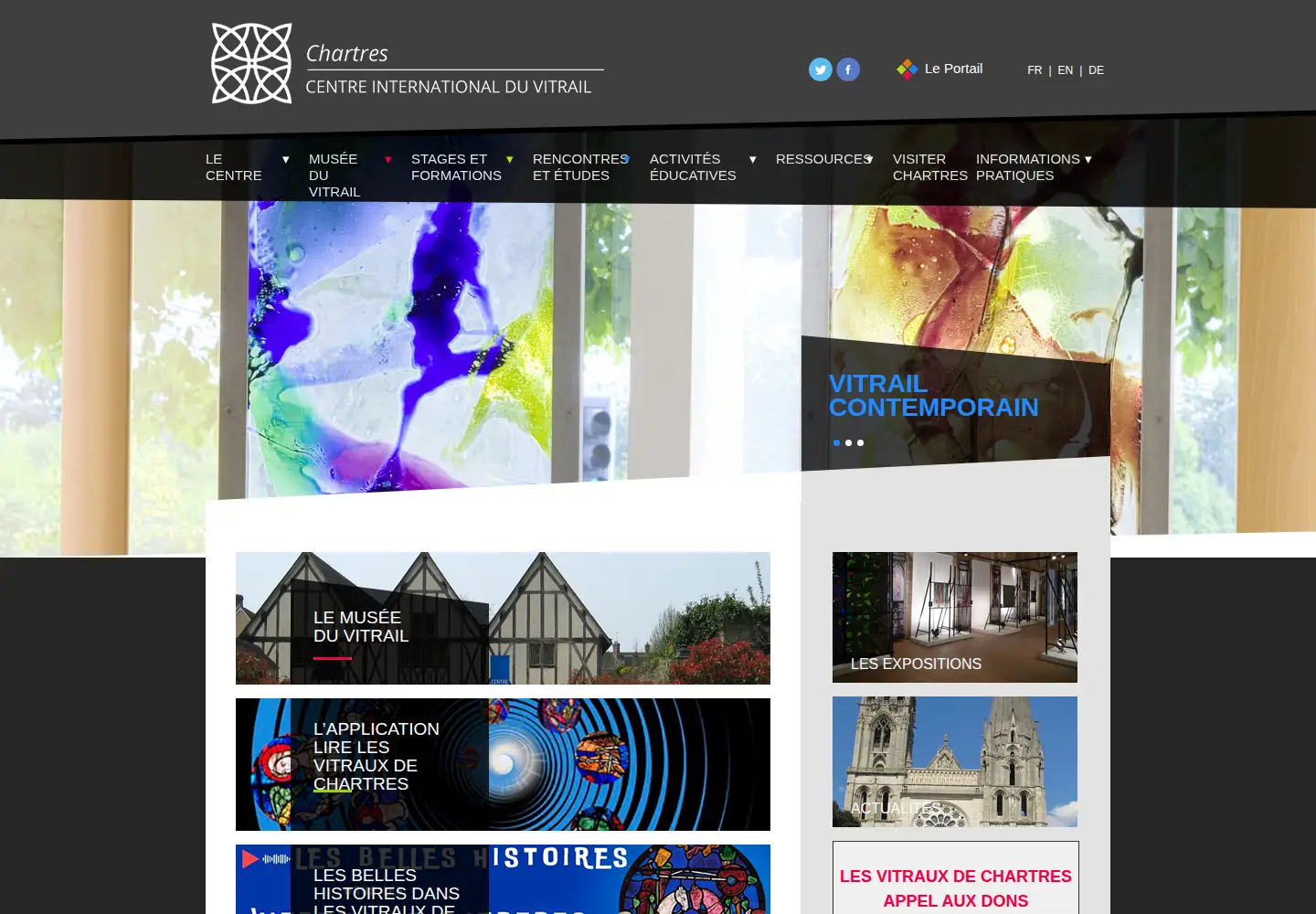 Screenshot of centre-vitrail.org