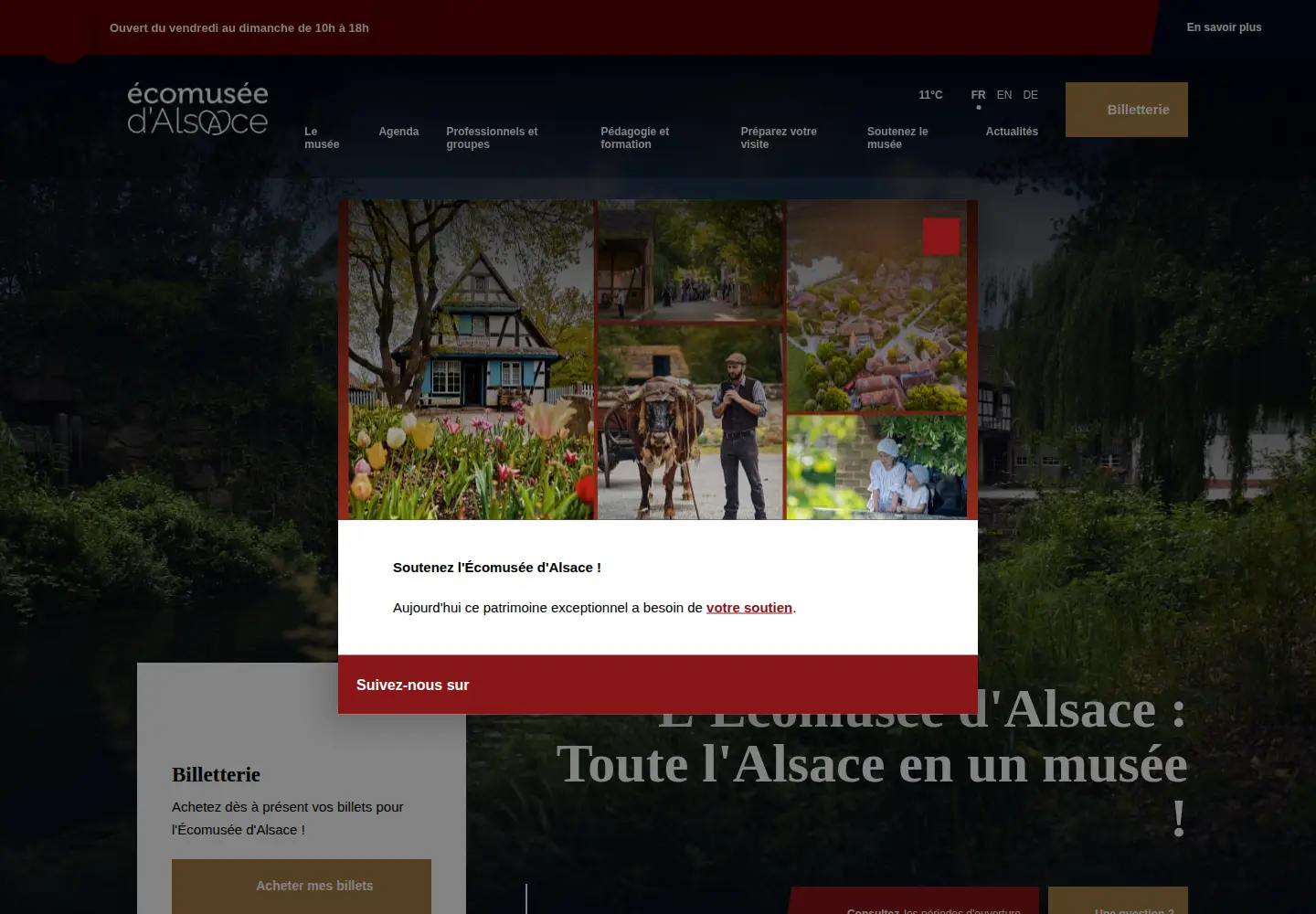 Screenshot of ecomusee.alsace