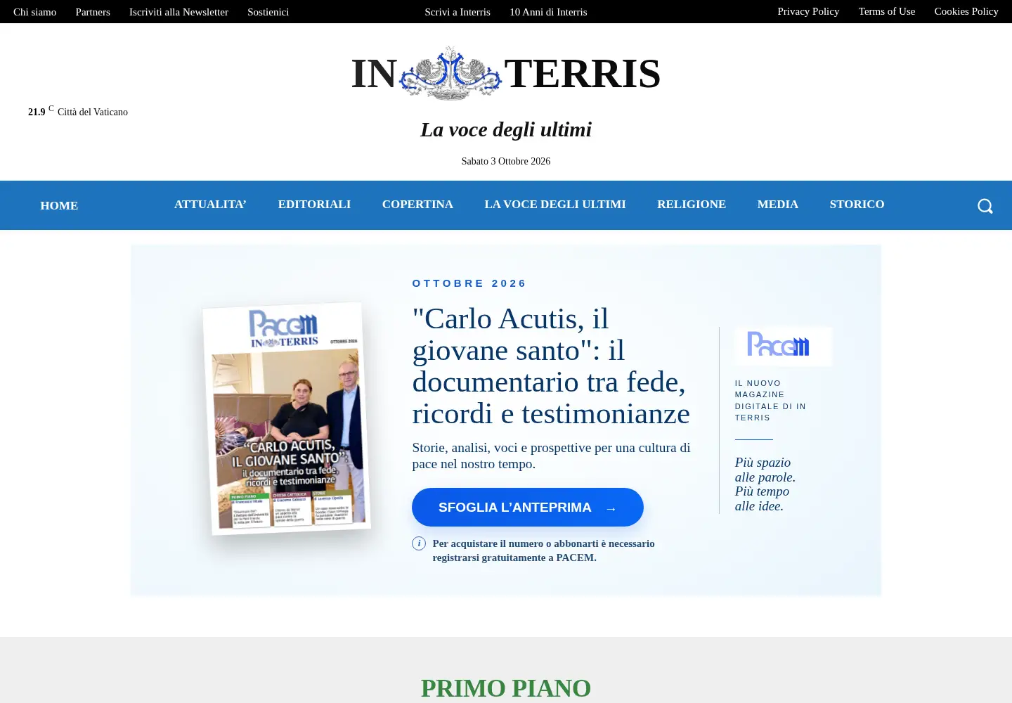 Screenshot of interris.it